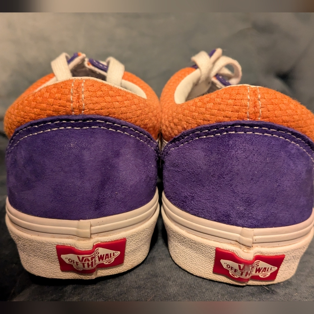 Vans Old Skool in Royal Blue/Purple and Apricot Sneakers. Size M 6.5, W 8.0. - Picture 3 of 7